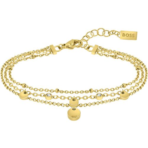 Bracelet multi-rangs avec médaillons et cristaux - Boss - Modalova