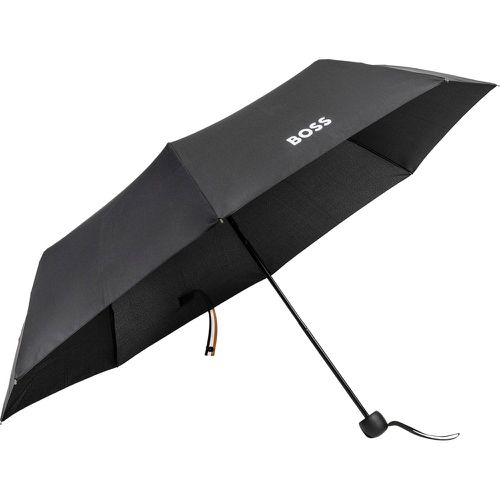 Mini parapluie avec sangle de fermeture à rayures emblématiques - Boss - Modalova