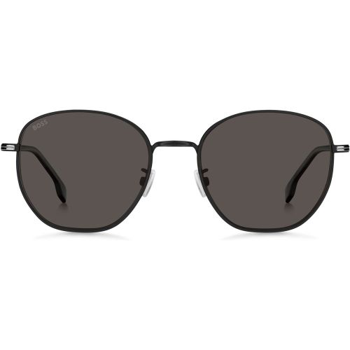 Lunettes de soleil rondes en métal avec garnitures en métal argenté - Boss - Modalova