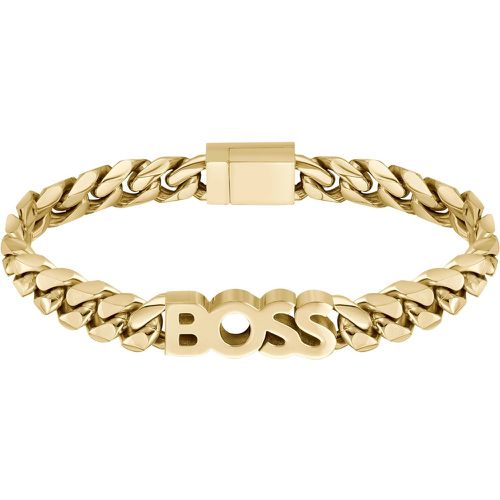Bracelet à chaîne dorée avec logo lettres - Boss - Modalova
