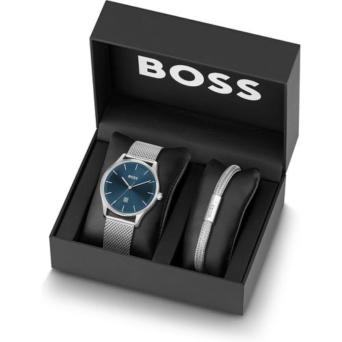 Coffret cadeau avec montre et bracelet en acier inoxydable - Boss - Modalova