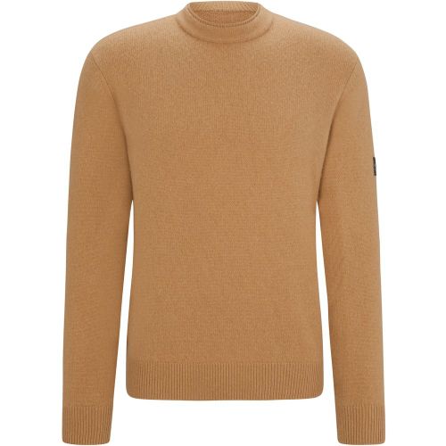 Pull d’équitation en coton et cachemire avec patch logoté - Boss - Modalova