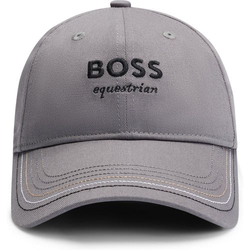 Casquette d’équitation à logo brodé et bride en cuir - Boss - Modalova