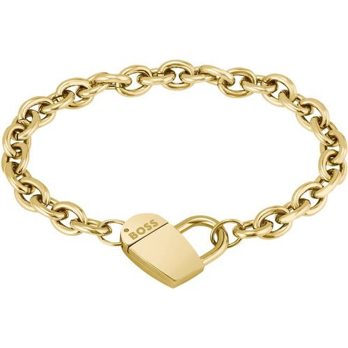 Bracelet avec chaîne dorée et fermeture en forme de cœur - Boss - Modalova