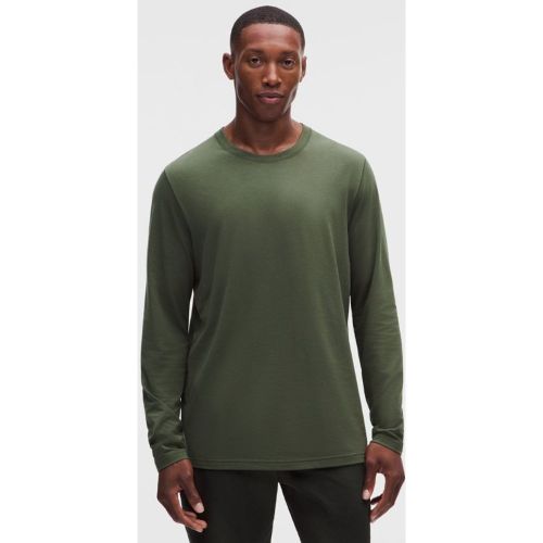 “ T-Shirt manches longues coupe classiques â€“ mÃ©lange de coton â€“ Vert â€“ Taille M - lululemon - Modalova