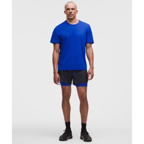 “ Short de running ultra lÃ©gerripstop doublÃ©s â€“ 10 cm â€“ Bleu â€“ Taille XL - lululemon - Modalova