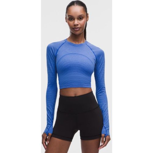 “ Haut manches longues Swiftly Tech 2.0 courts â€“ Blue/Blanc/Ã‰ â€“ Taille 14 - lululemon - Modalova