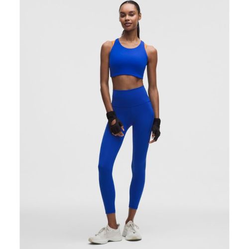“ Legging Wunder Train taille haute avec poches 6s â€“ 4 cm â€“ Bleu - lululemon - Modalova