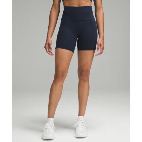 “ Short Wunder Train taille haute avec pochess â€“ 15 cm â€“ Bleu â€“ Taille 4 - lululemon - Modalova