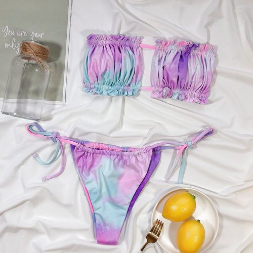 Bikini tie dye avec nœud - SHEIN - Modalova