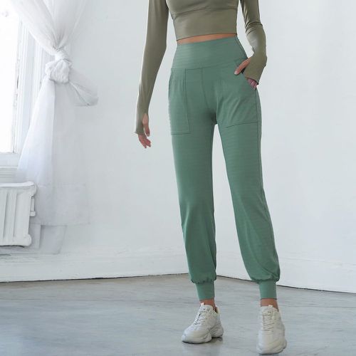 Pantalon de yoga avec poche en spandex - SHEIN - Modalova