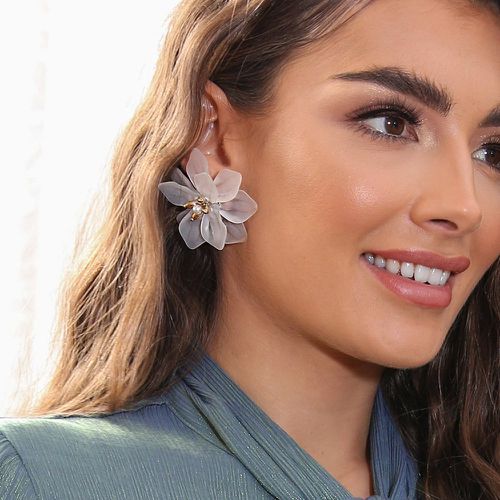Boucles d'oreilles design fleur à perles - SHEIN - Modalova