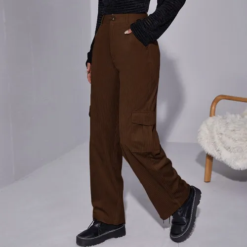 Pantalon en velours côtelé - SHEIN - Modalova