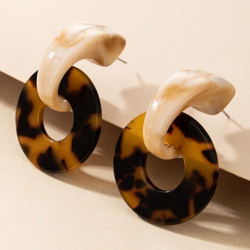 Boucles d'oreilles acryliques avec motif écaille de tortue - SHEIN - Modalova