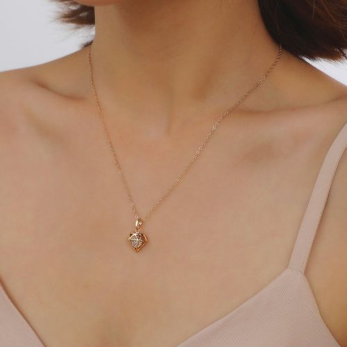 Collier avec pendentif diamant - SHEIN - Modalova