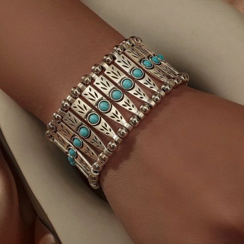 Bracelet métallique à turquoise - SHEIN - Modalova