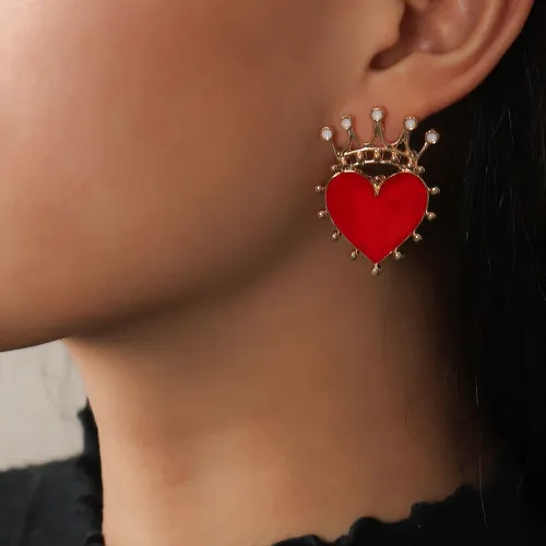 Boucles d'oreilles design cœur - SHEIN - Modalova