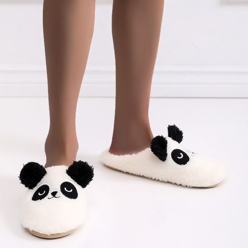 Pantoufles en tissu duveteux design panda - SHEIN - Modalova