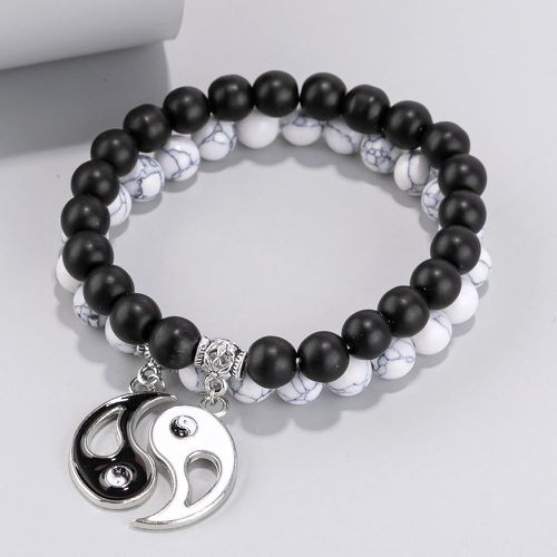 Pièces Bracelet avec perles et yin et yang - SHEIN - Modalova
