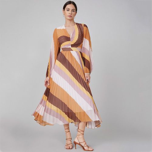 Robe plissée avec blocs de couleurs - SHEIN - Modalova