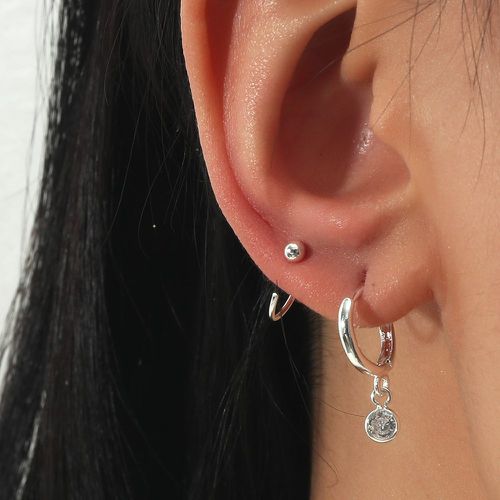 Paires Boucles d'oreilles design zircone cubique - SHEIN - Modalova