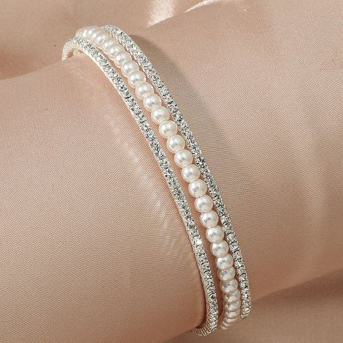Bracelet à perles et strass - SHEIN - Modalova