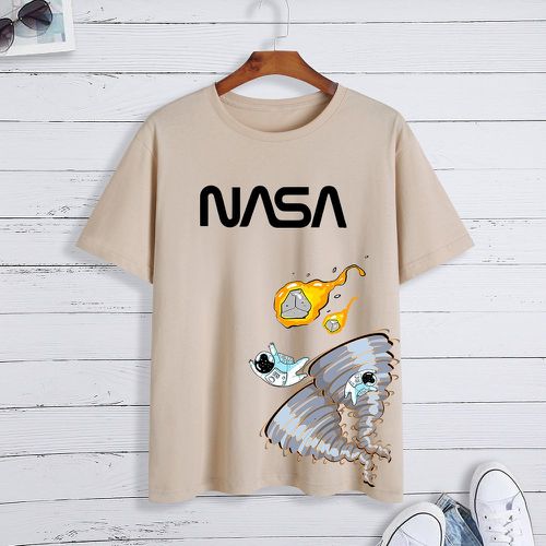 T-shirt avec imprimé astronaute - SHEIN - Modalova