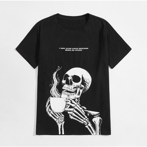 T-shirt à motif de squelette - SHEIN - Modalova