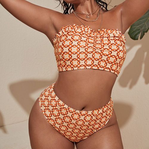 Bikini bandeau avec imprimé - SHEIN - Modalova