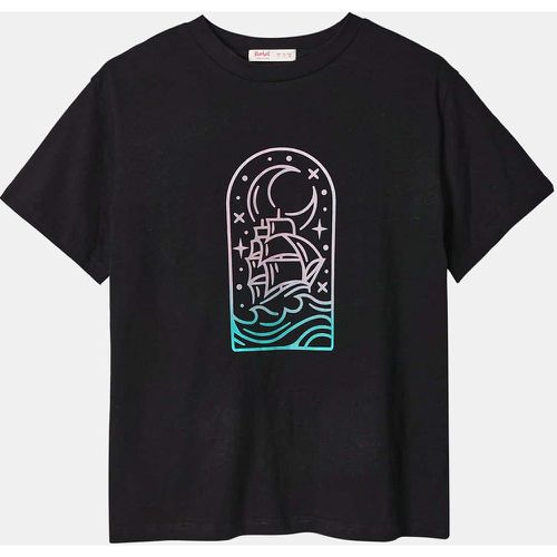T-shirt à motif lune et bateau - SHEIN - Modalova
