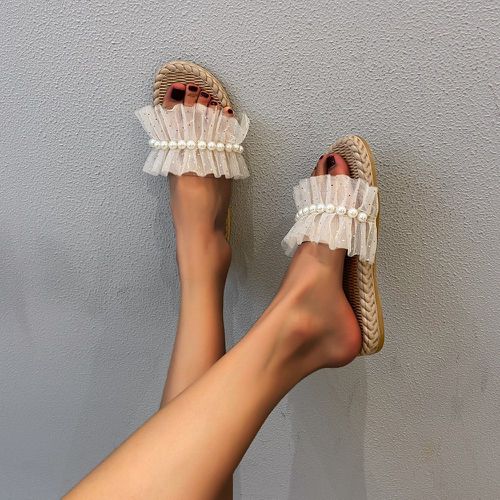 Sandales à volants avec fausse perle - SHEIN - Modalova