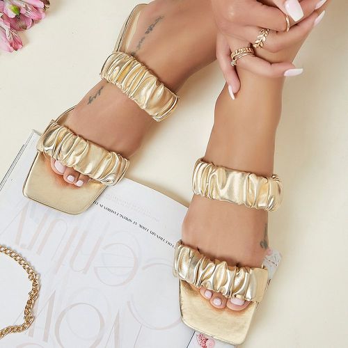 Sandales métalliques avec plis - SHEIN - Modalova