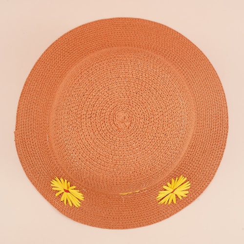 Chapeau en paille avec fleur - SHEIN - Modalova