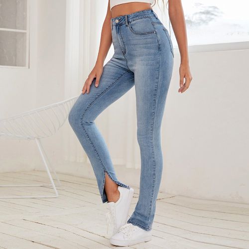 Jean skinny taille haute fendu - SHEIN - Modalova