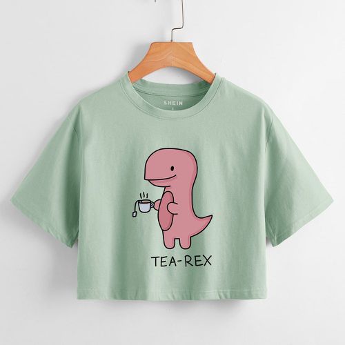 T-shirt court avec motif dinosaure - SHEIN - Modalova