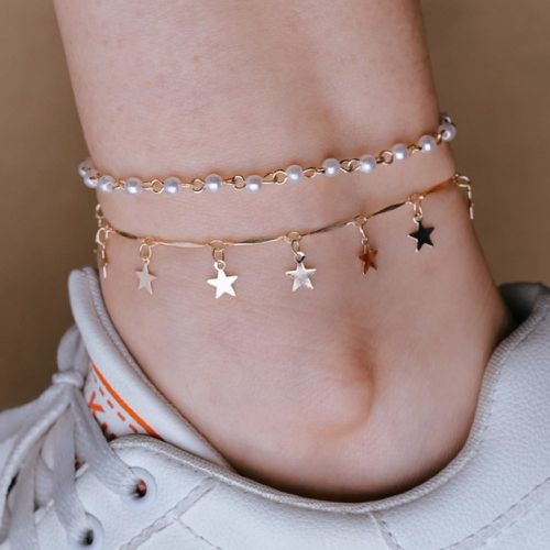 Bracelet de cheville étoile breloque multicouche - SHEIN - Modalova