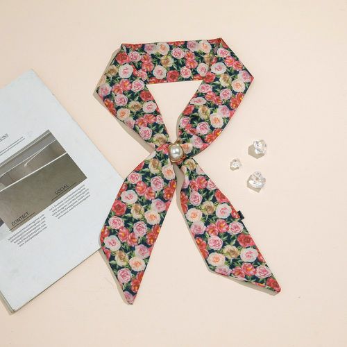 Pièce Foulard avec imprimé fleur & 1 pièce Boucle à foulard - SHEIN - Modalova