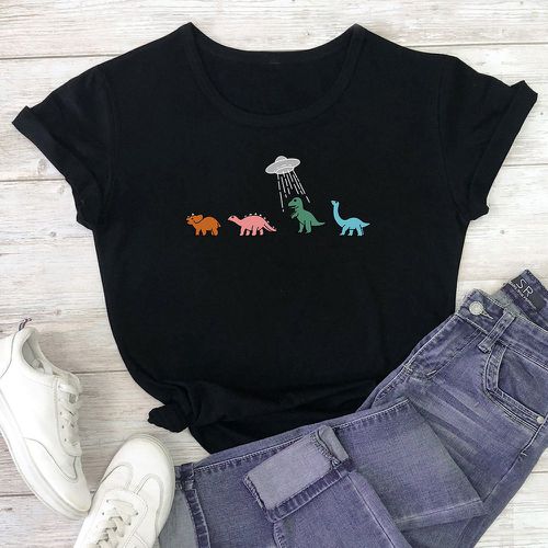 T-shirt avec imprimé dinosaure - SHEIN - Modalova