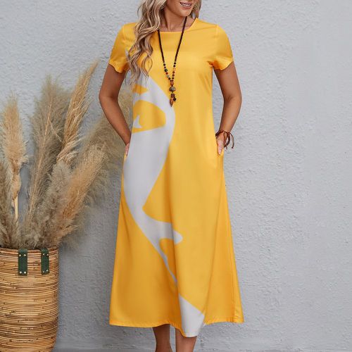 Robe tunique à blocs de couleurs - SHEIN - Modalova
