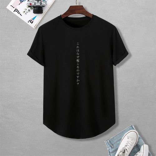 T-shirt à motif lettre japonaise - SHEIN - Modalova