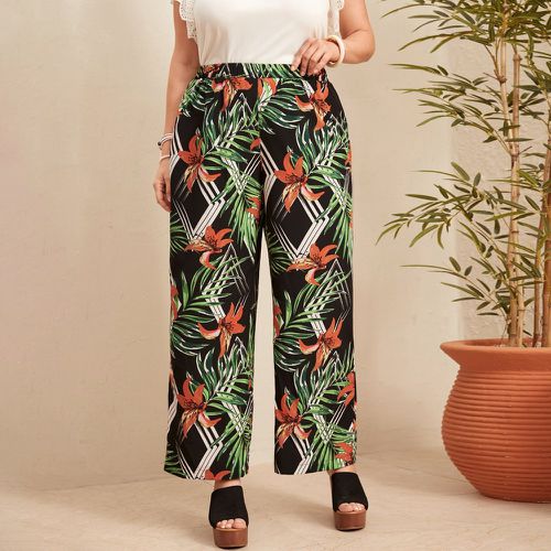 Pantalons grandes tailles Bohème Plantes Tout Imprimé - SHEIN - Modalova