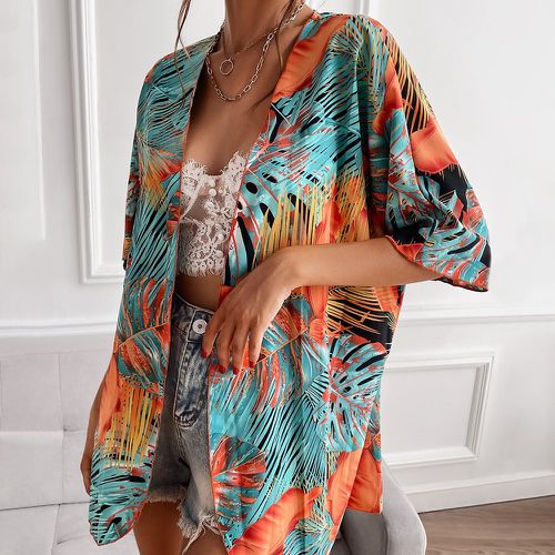 Kimono à imprimé tropical - SHEIN - Modalova