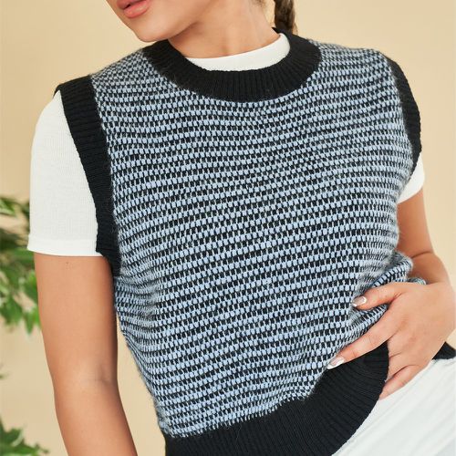 Gilet en tricot géométrique (sans t-shirt) - SHEIN - Modalova