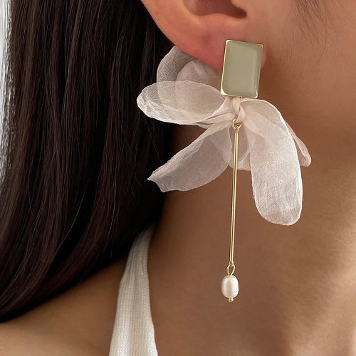 Pendants d'oreilles avec fausse perle et nœud papillon - SHEIN - Modalova