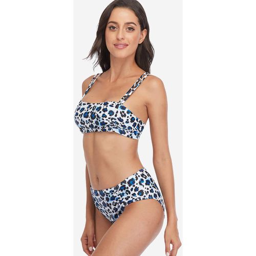 Bikini deux pièces à léopard à nœud - SHEIN - Modalova