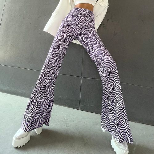 Pantalon évasé à imprimé géométrique - SHEIN - Modalova