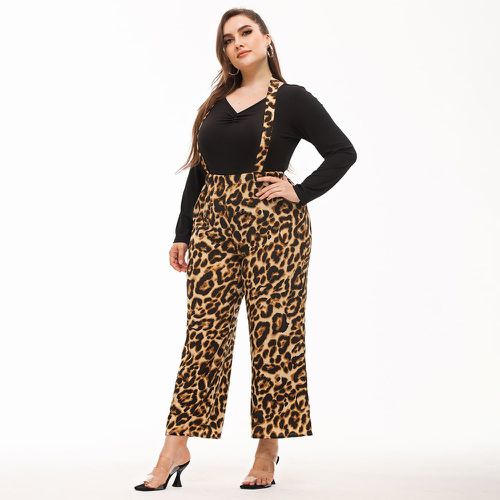 Pantalon ample à léopard à nœud - SHEIN - Modalova