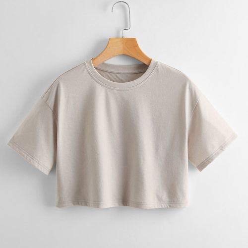 T-Shirts Casual Unicolore - SHEIN - Modalova