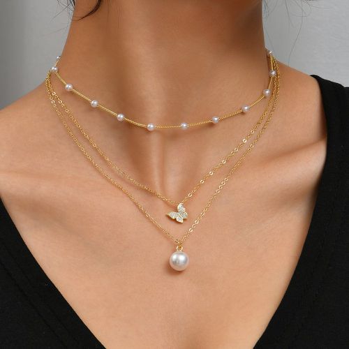 Pièces Collier avec pendentif perle - SHEIN - Modalova