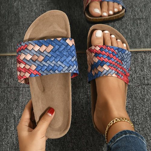Sandales plates à design tressé - SHEIN - Modalova